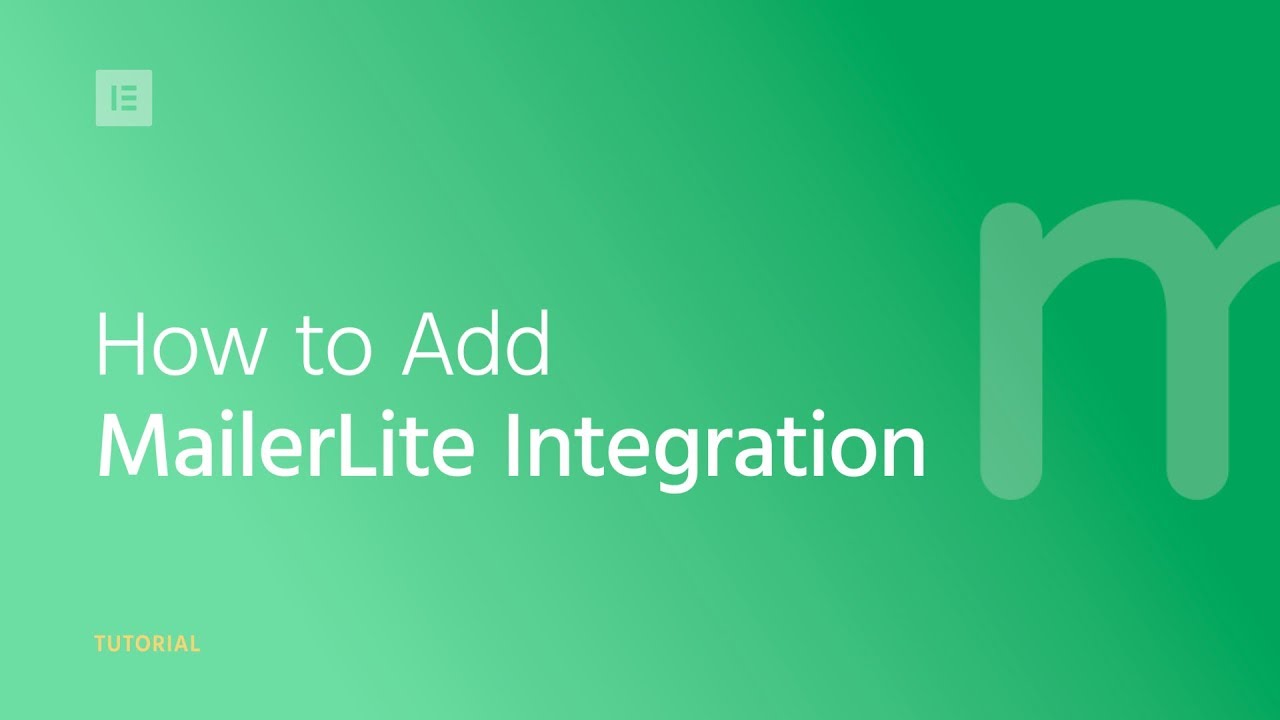 How to Integrate MailerLite & Elementor